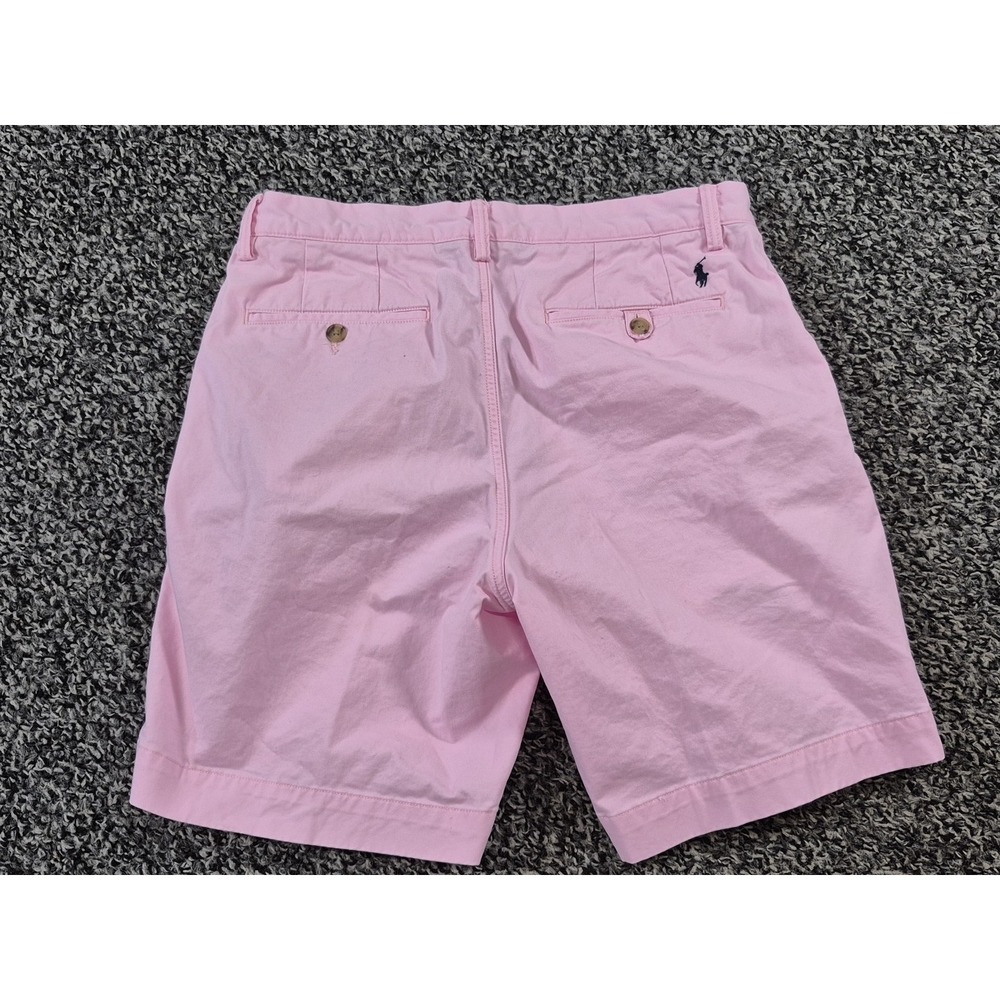 Polo Ralph Lauren Stretch Cotton Twill Chino Shorts Pink 9" Inseam Mens Size 32